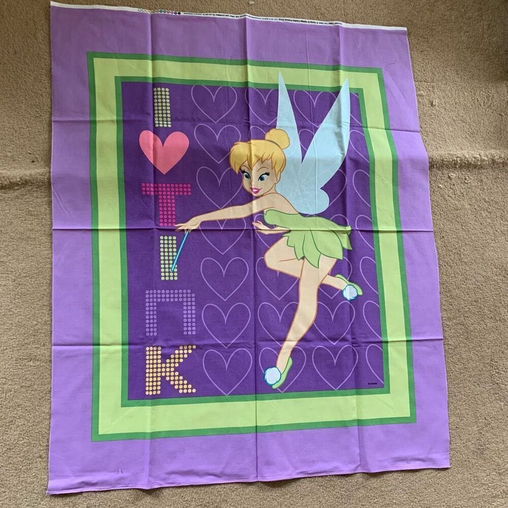 I Love Tinkerbell Quilt Pattern 36” x 22” *New*